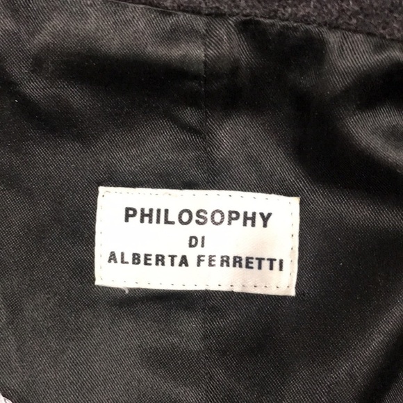 PHILOSOPHY DI Alberta Ferretti NEW Gray Wool Evening Jacket size 6 - Picture 4 of 15